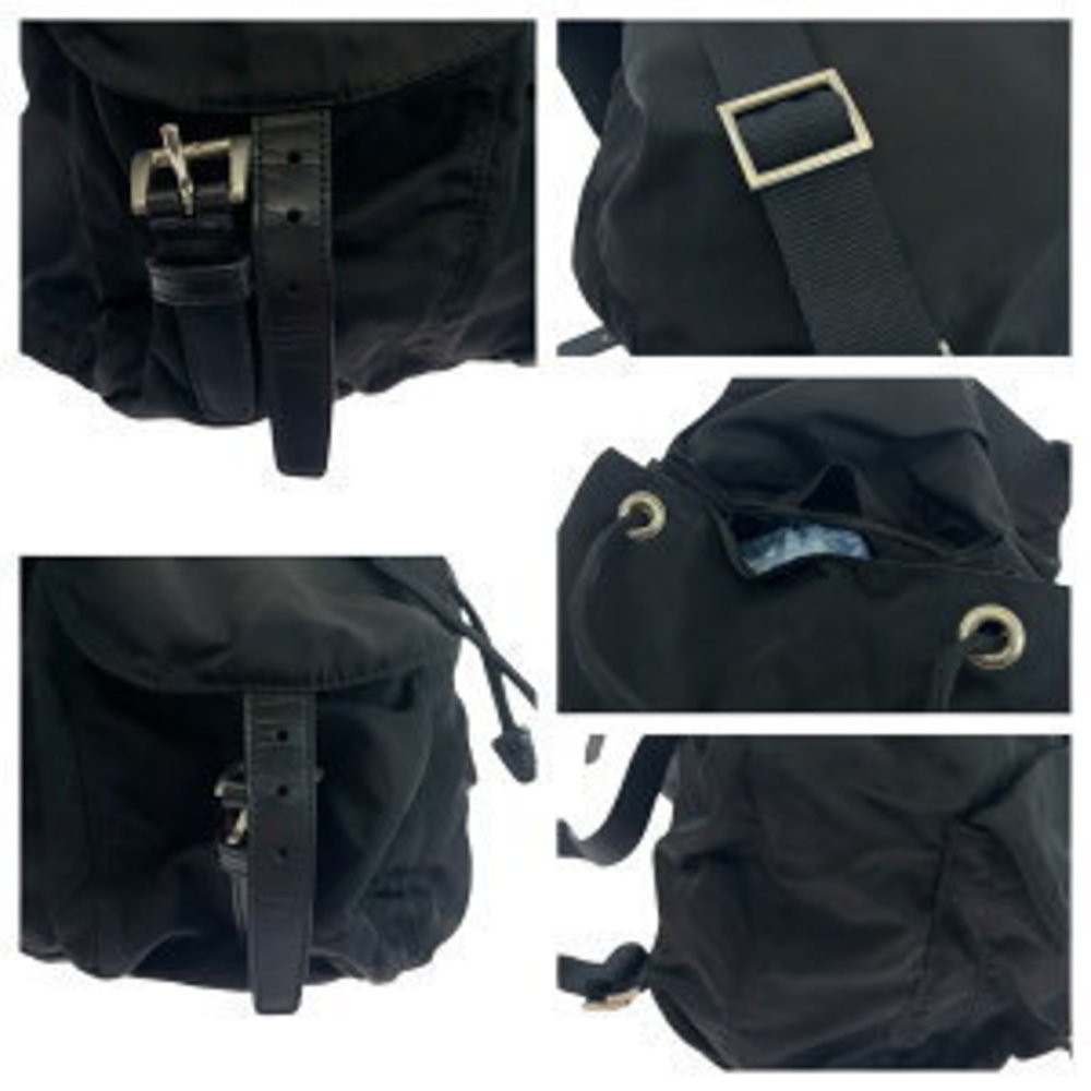 Prada Black Tessuto Triangular Backpack Nylon - image 5